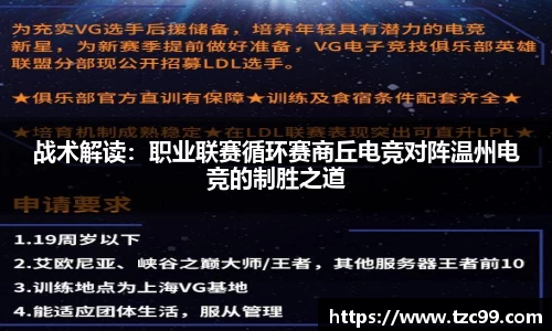 战术解读：职业联赛循环赛商丘电竞对阵温州电竞的制胜之道